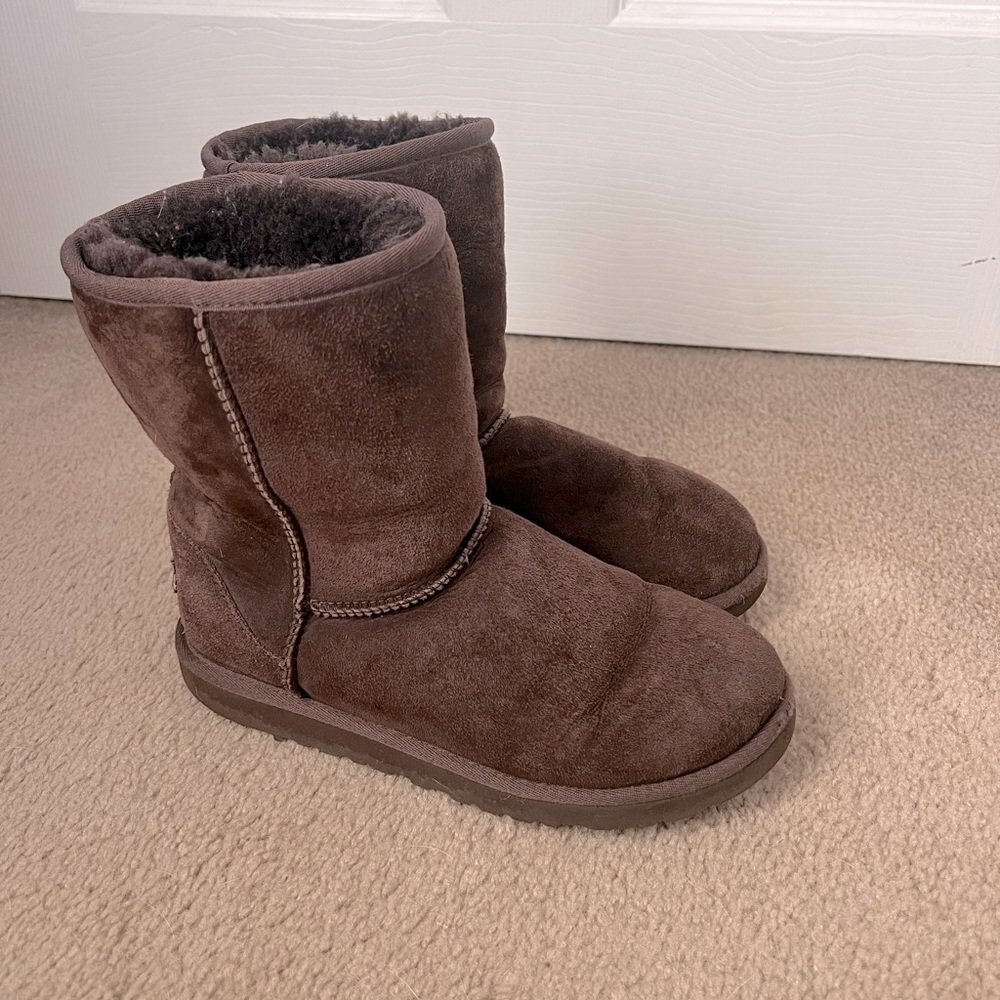 Dark brown mini uggs
